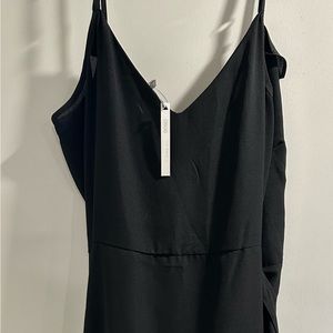 NWT ASOS TALL Strappy Ruffle Wrap Mini Dress. Black size 12